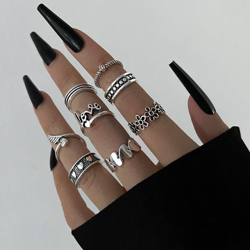 R637 - Silver Fashion Ring Set